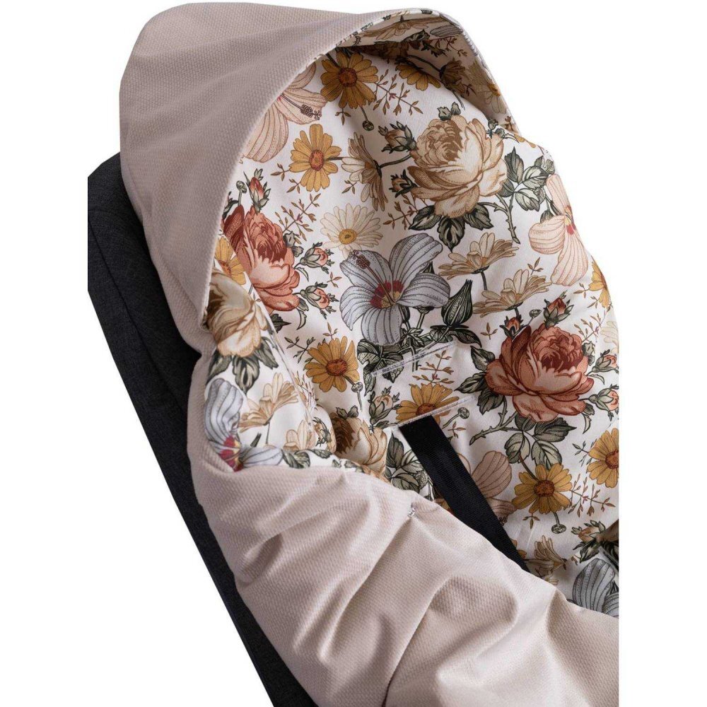 Infantilo Paturica de infasat pentru scaun auto Velvet flori retro bej