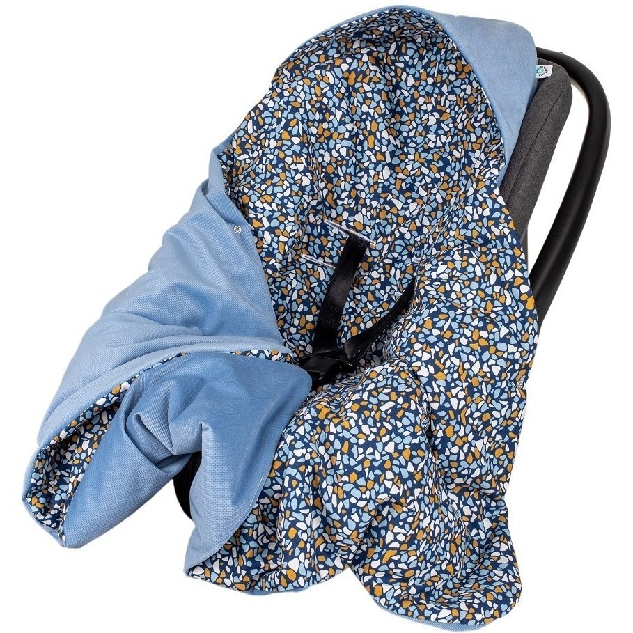 Infantilo Paturica de infasat pentru scaun auto Velvet IF19109 StonesAlbastru
