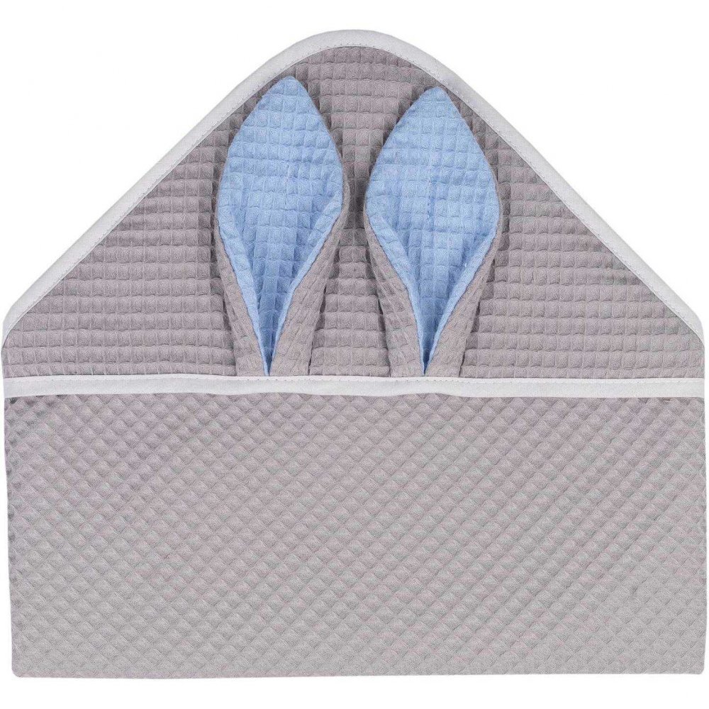 Infantilo Prosop de baie cu gluga Waffle Bunny 80x80 cm gri