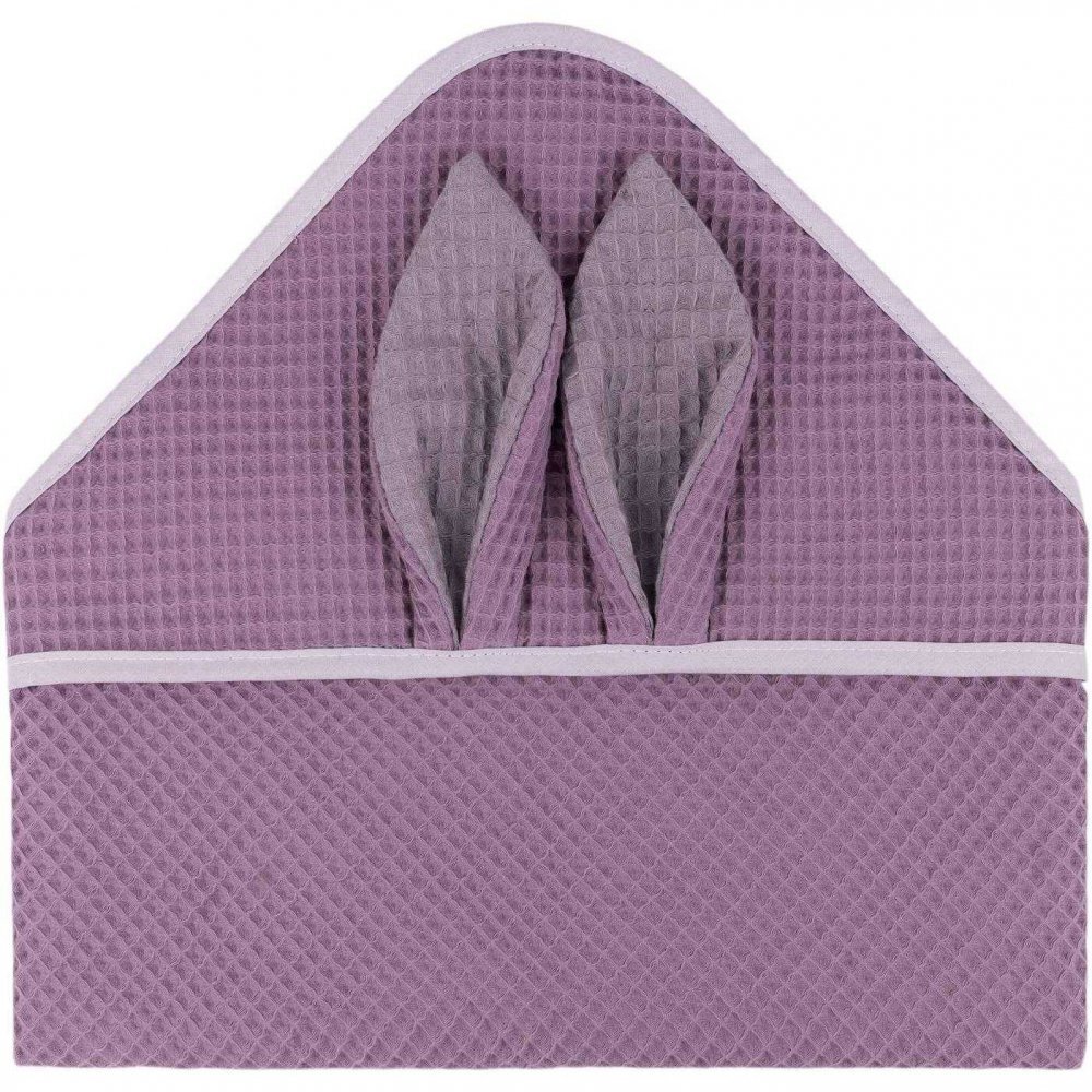 Infantilo Prosop de baie cu gluga Waffle Bunny 80x80 cm mov