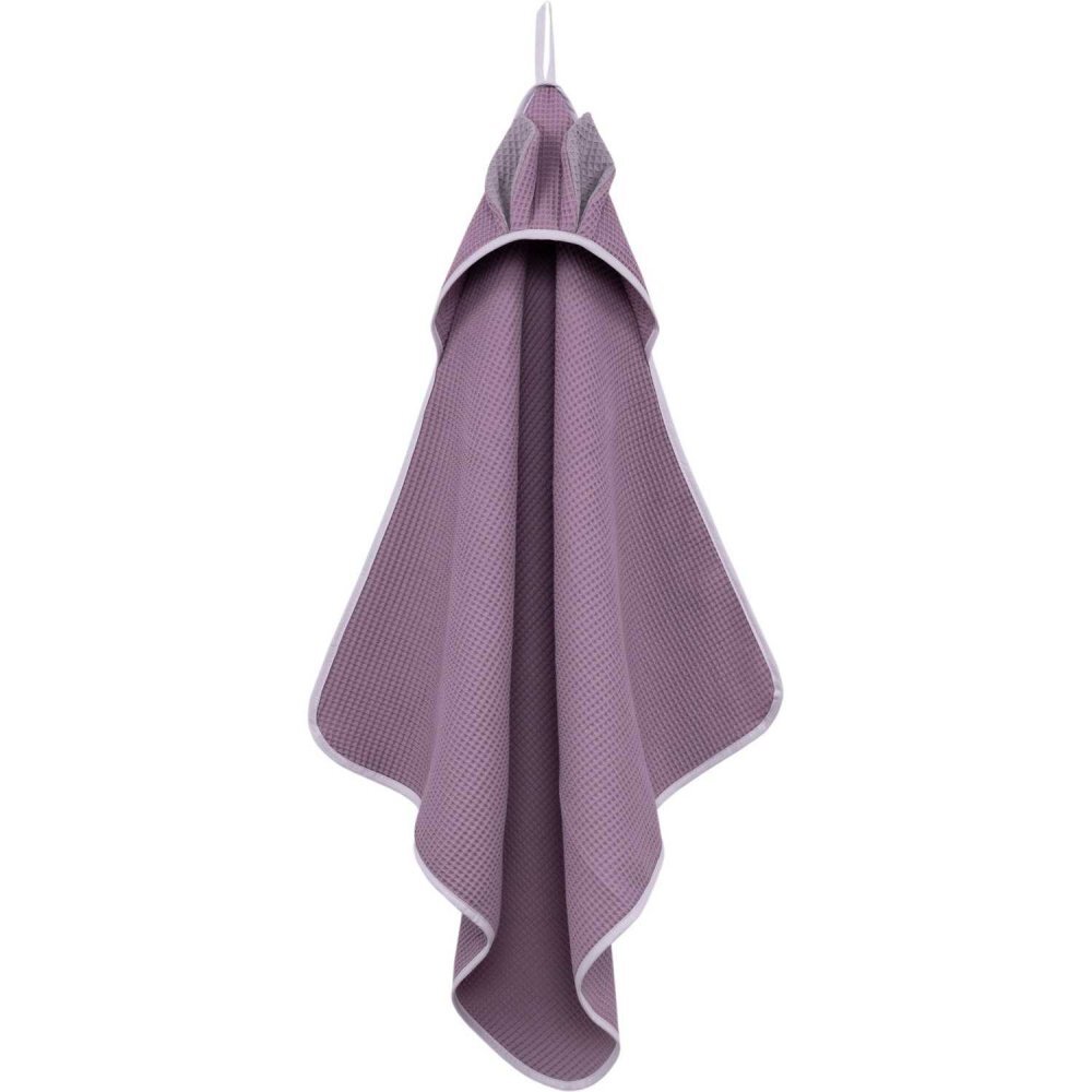 Infantilo Prosop de baie cu gluga Waffle Bunny 80x80 cm mov