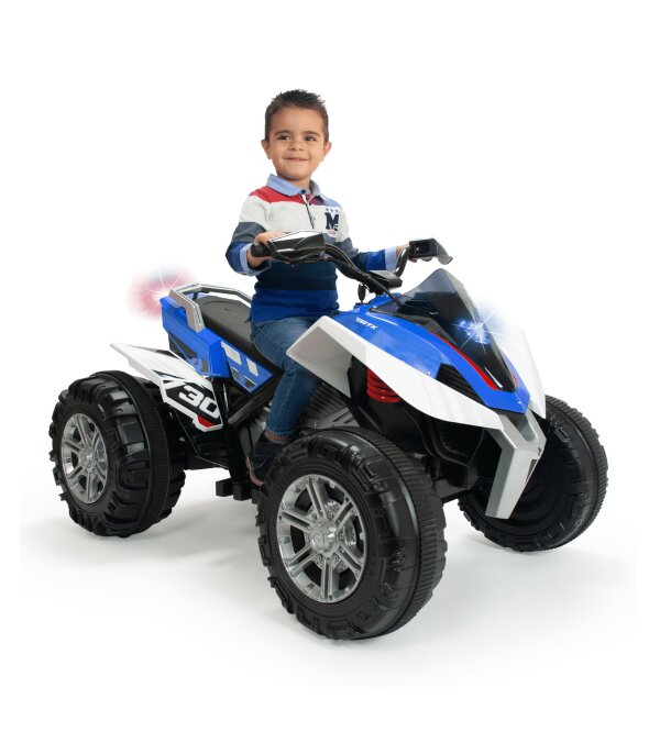 INJUSA Atv electric pentru copii Quad Rage 12V model silentios pornire cu cheie suspensii frana electrica 3 ani+