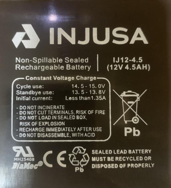 INJUSA Baterie reincarcabila 12V 45 Ah