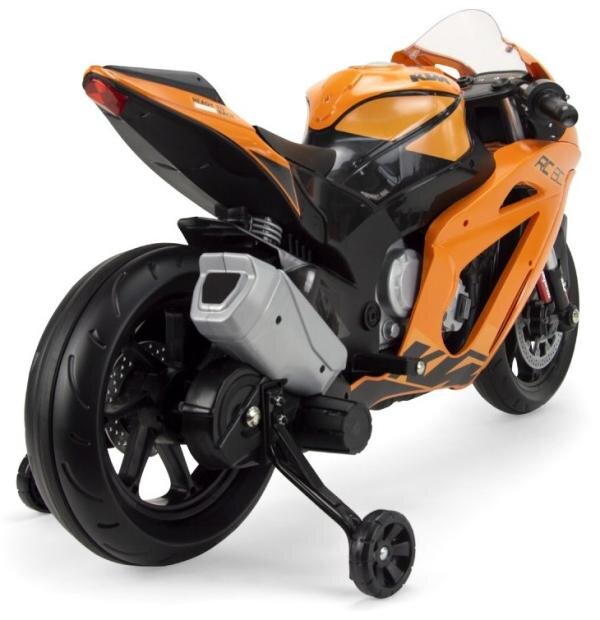 INJUSA Motocicleta electrica de curse pentru copii licenta KTM 12V include roti ajutatoare 3-6 ani