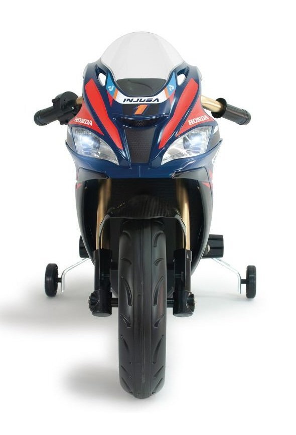 INJUSA Motocicleta electrica pentru copii 12V licentiat Honda Competition cu roti ajutatoare design sport 3-6 ani maxim 50 kg