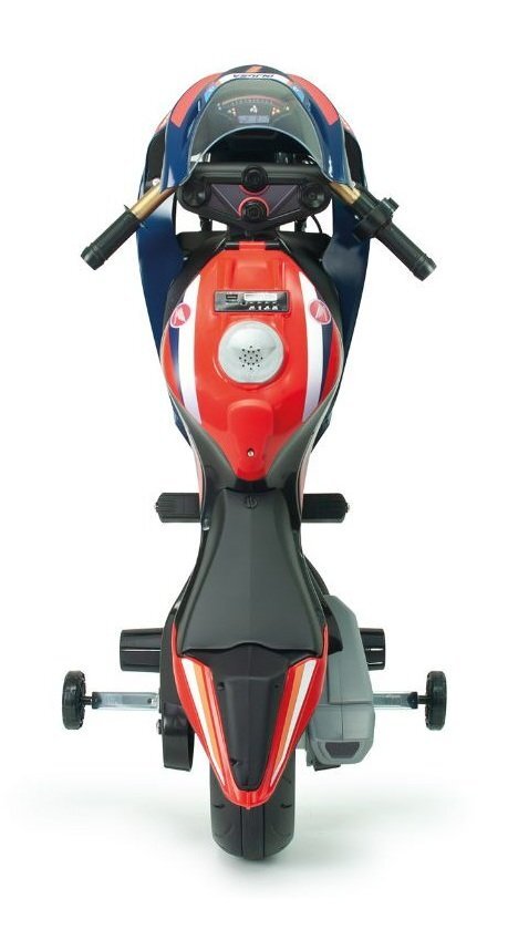 INJUSA Motocicleta electrica pentru copii 12V licentiat Honda Competition cu roti ajutatoare design sport 3-6 ani maxim 50 kg