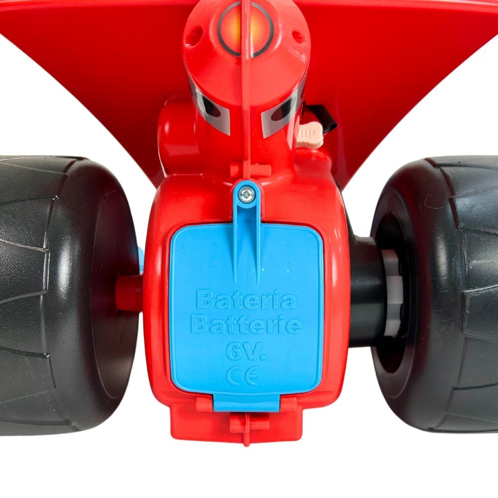 INJUSA Motocicleta electrica pentru copii licenta Disney Paw Patrol Rosu Albastru 6V cu pedala de acceleratie lumini frontale greutate admisa 25 kg 1-3 ani