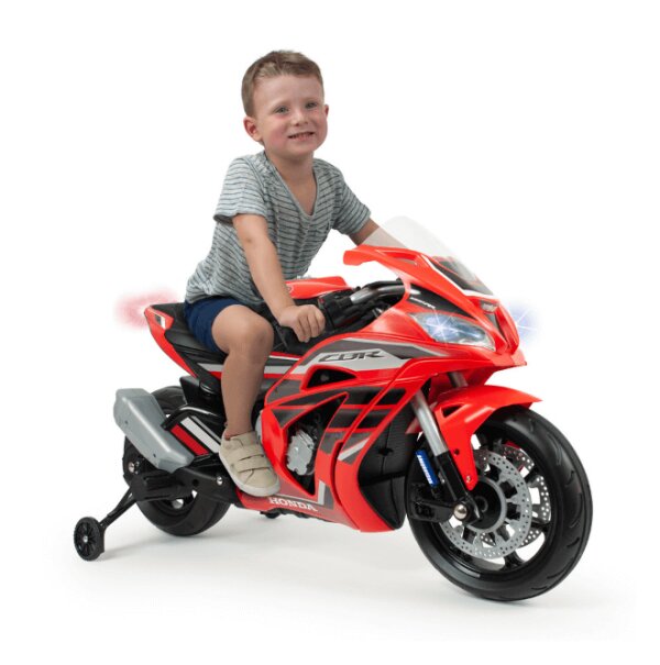 INJUSA Motocicleta electrica pentru copii licenta Honda CBR 12V include roti ajutatoare 3-6 ani
