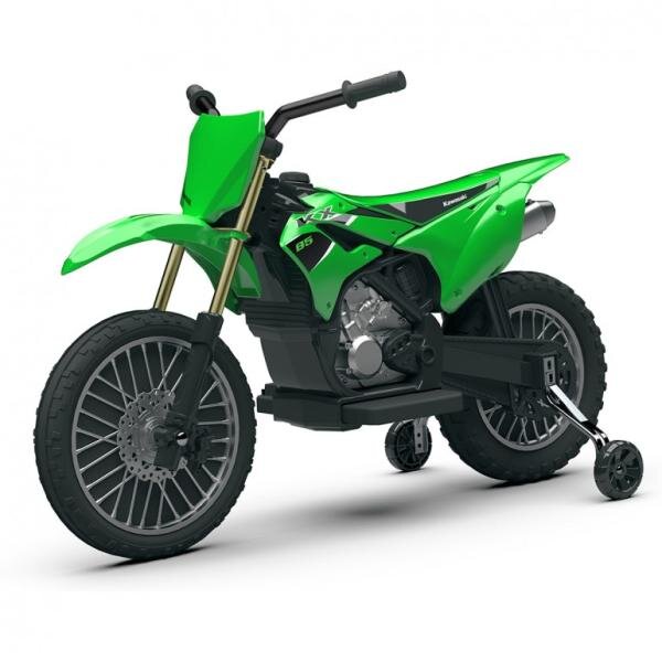 INJUSA Motocicleta electrica pentru copii licenta Kawasaki KX85 6V include roti ajutatoare 2-5 ani