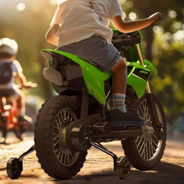 INJUSA Motocicleta electrica pentru copii licenta Kawasaki KX85 6V include roti ajutatoare 2-5 ani