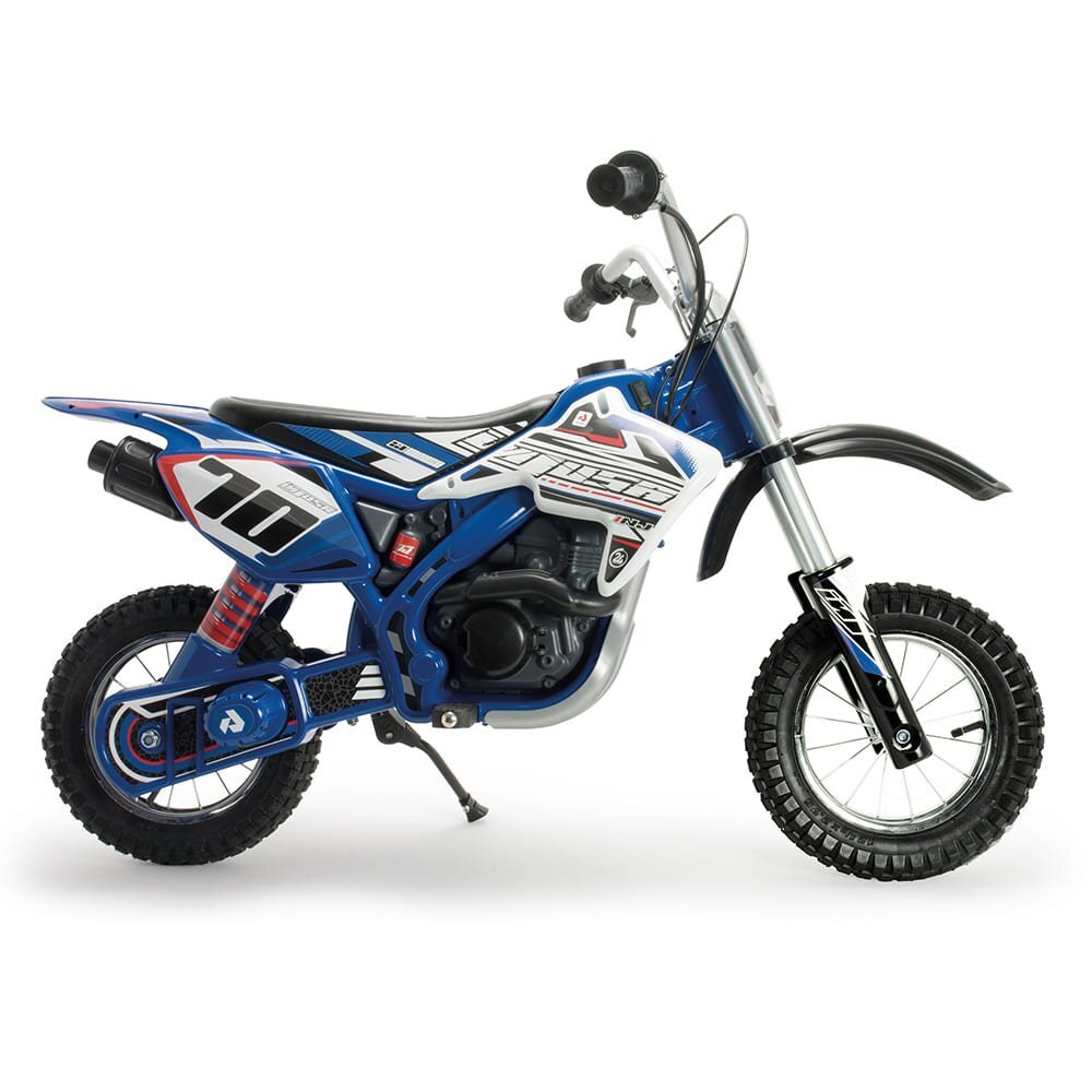 INJUSA Motocicleta electrica pentru copii X-Treme Blue Fighter 24V pentru orice tip de teren roti gonflabile 6 ani+