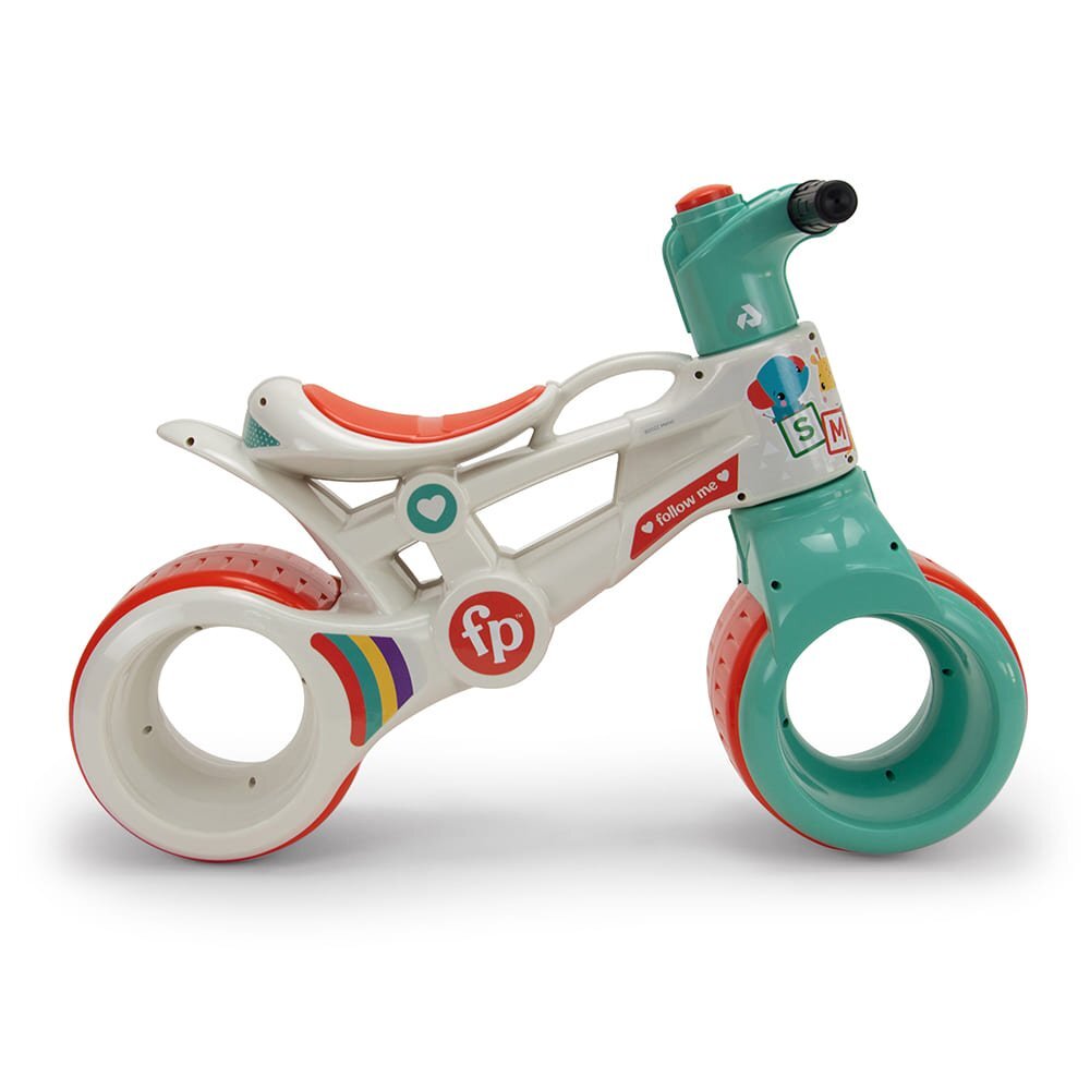 INJUSA Motocicleta pentru copii Fisher Price Rayo Alb Verde licenta oficiala 18 luni+