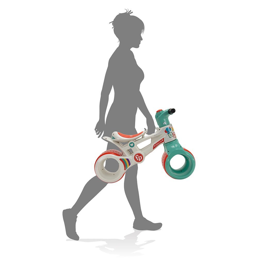 INJUSA Motocicleta pentru copii Fisher Price Rayo Alb Verde licenta oficiala 18 luni+