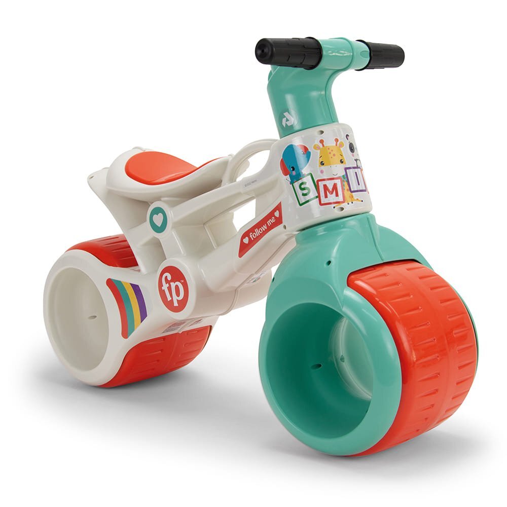 INJUSA Motocicleta pentru copii Fisher Price Rayo Alb Verde licenta oficiala 18 luni+