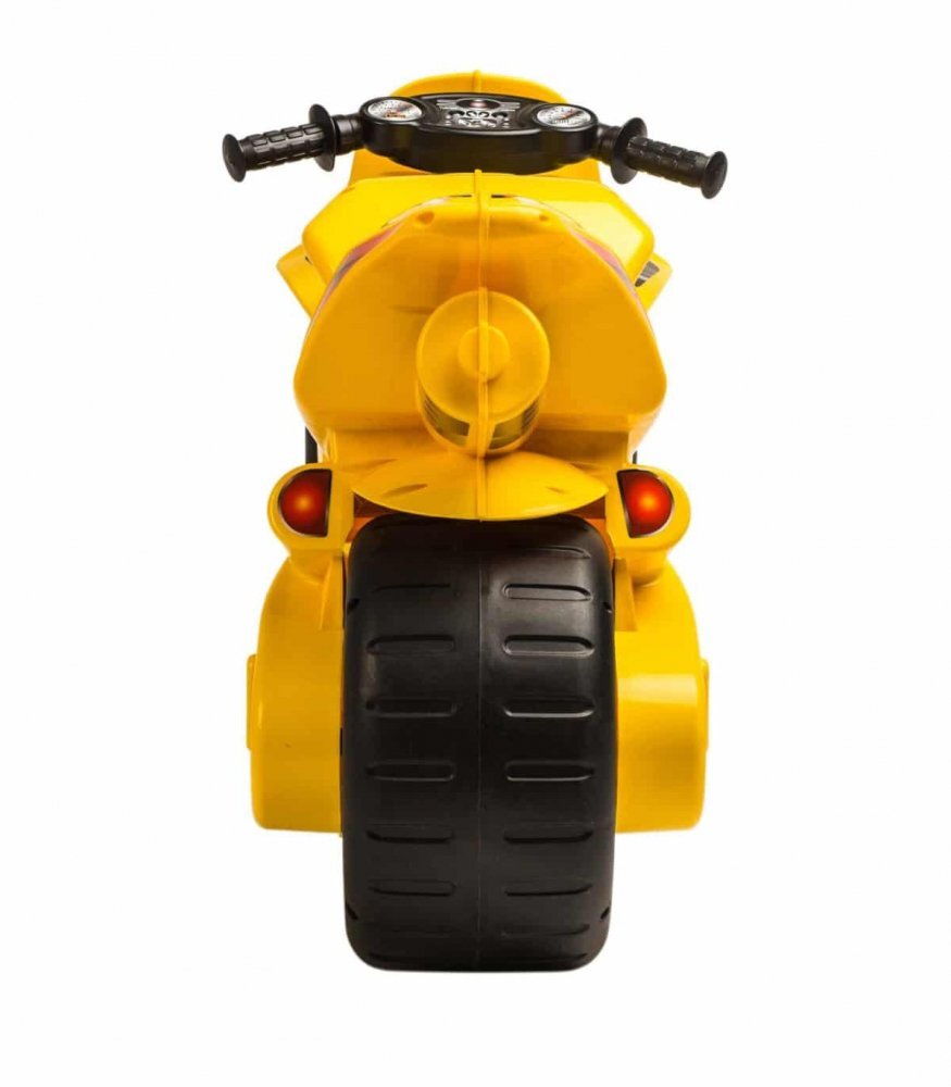 INJUSA Motocicleta pentru copii Moto Winner Galben cu roti mari si design sportiv 3 ani+