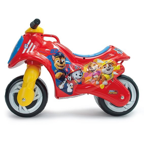 INJUSA Motocicleta pentru copii Neox licenta Disney Paw Patrol Rosu Albastru ride-on fara pedale 18-36 luni greutate admisa 30 kg