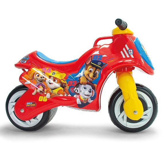 INJUSA Motocicleta pentru copii Neox licenta Disney Paw Patrol Rosu Albastru ride-on fara pedale 18-36 luni greutate admisa 30 kg