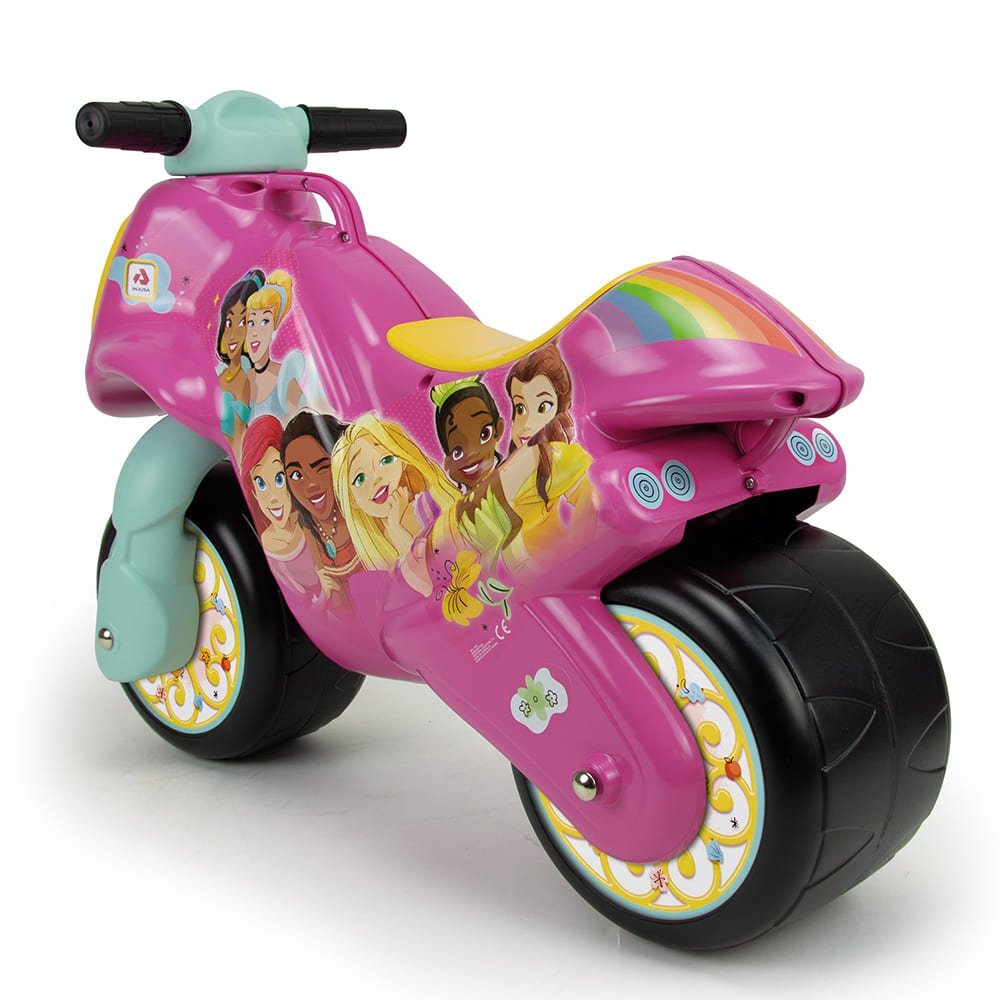 INJUSA Motocicleta pentru copii Neox licenta Disney Princess Roz Verde ride-on fara pedale 18-36 luni greutate admisa 30 kg