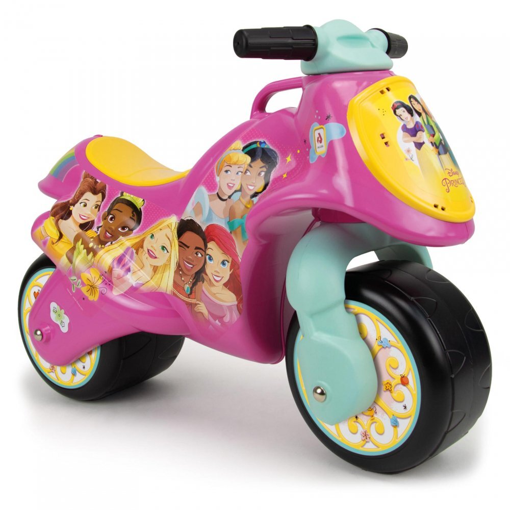 INJUSA Motocicleta pentru copii Neox licenta Disney Princess Roz Verde ride-on fara pedale 18-36 luni greutate admisa 30 kg