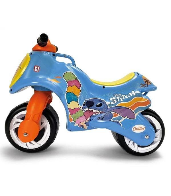 INJUSA Motocicleta pentru copii Neox licenta Disney Stitch ride-on fara pedale 18-36 luni greutate admisa 30 kg