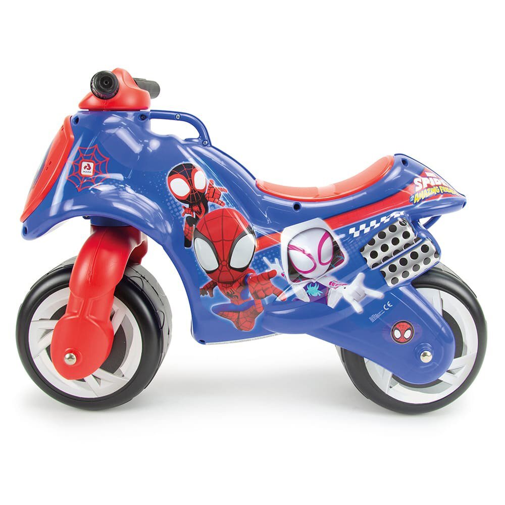 INJUSA Motocicleta pentru copii Neox licenta Marvel Studios Spiderman Rosu Albastru ride-on fara pedale 18-36 luni greutate admisa 30 kg