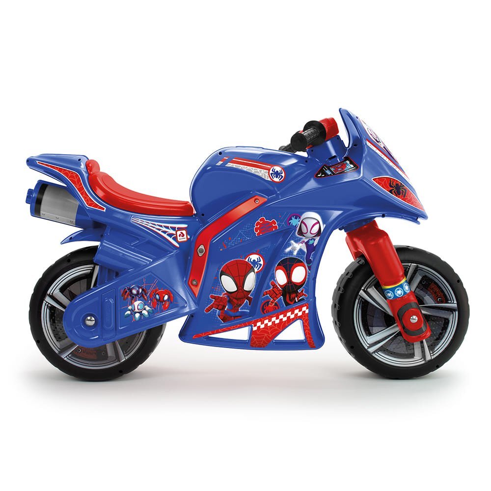 INJUSA Motocicleta pentru copii ride-on Winner Spidey XL 3 ani+ licenta Marvel Studios Spiderman Rosu Albastru greutate admisa 50 kg