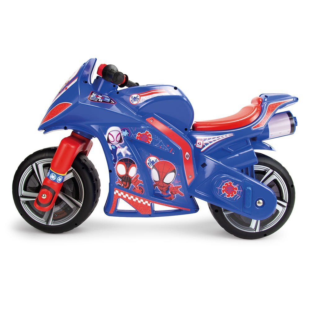 INJUSA Motocicleta pentru copii ride-on Winner Spidey XL 3 ani+ licenta Marvel Studios Spiderman Rosu Albastru greutate admisa 50 kg