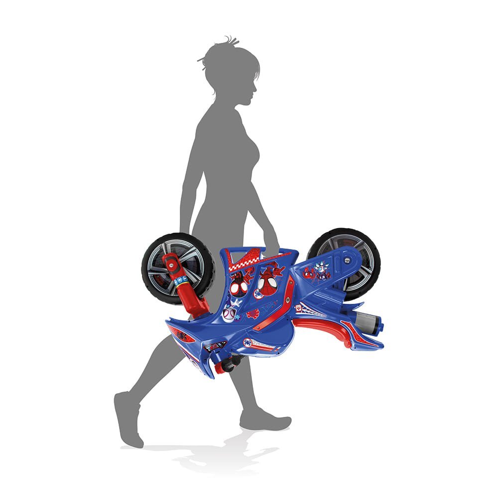 INJUSA Motocicleta pentru copii ride-on Winner Spidey XL 3 ani+ licenta Marvel Studios Spiderman Rosu Albastru greutate admisa 50 kg
