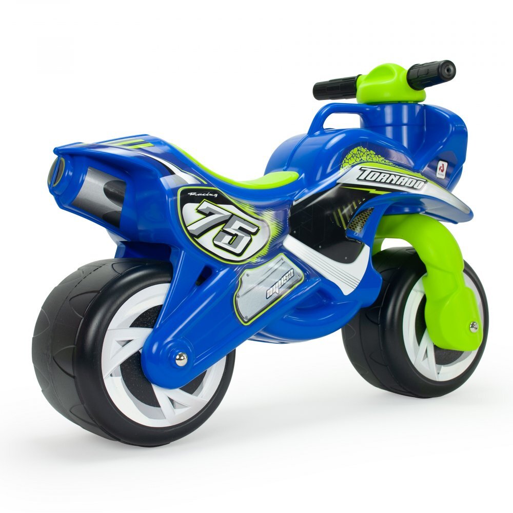 INJUSA Motocicleta pentru copii Tundra Tornado Blue cu roti late greutate admisa 30 kg varsta 18 luni+