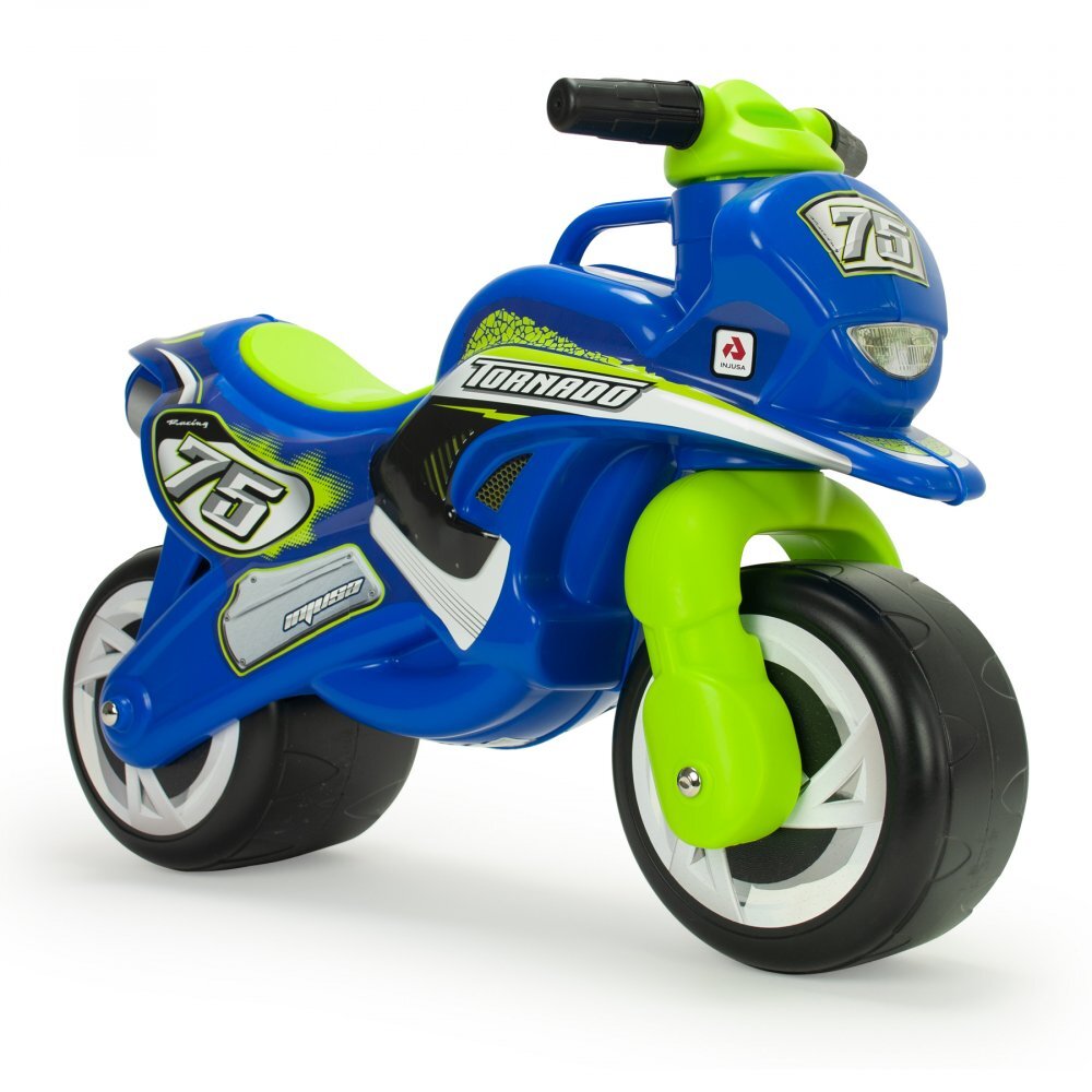 INJUSA Motocicleta pentru copii Tundra Tornado Blue cu roti late greutate admisa 30 kg varsta 18 luni+