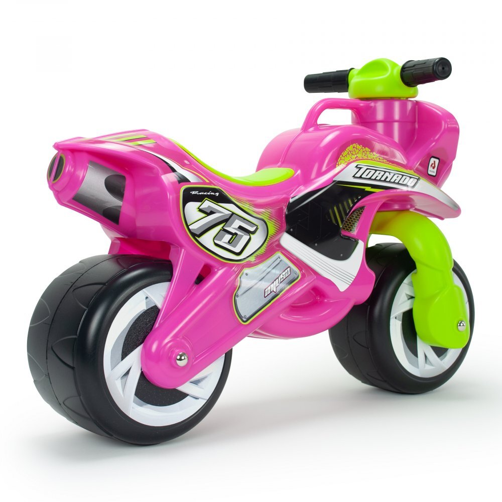 INJUSA Motocicleta pentru copii Tundra Tornado Roz cu roti late greutate admisa 30 kg varsta 18 luni+
