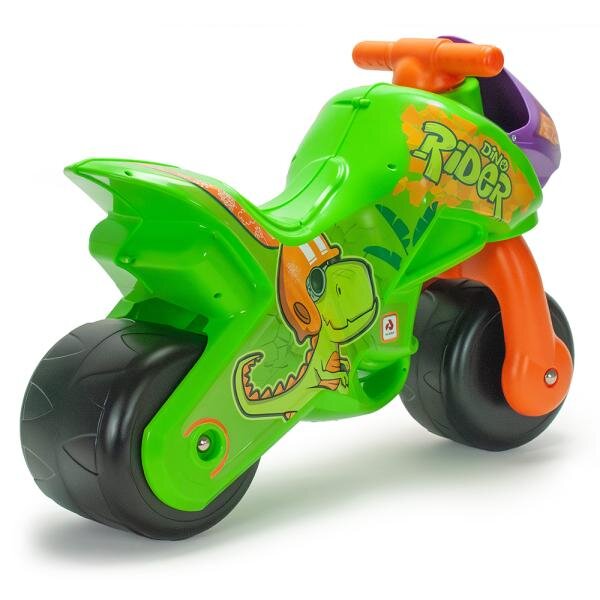 INJUSA Motocicleta pentru copii Twin Dino 18 luni+ roti late din plastic greutate admisa 30 kg