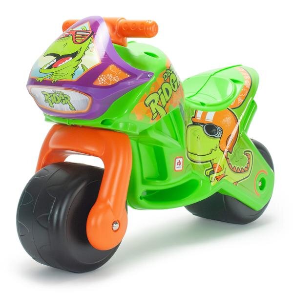 INJUSA Motocicleta pentru copii Twin Dino 18 luni+ roti late din plastic greutate admisa 30 kg