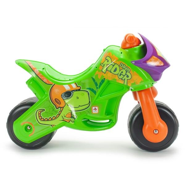 INJUSA Motocicleta pentru copii Twin Dino 18 luni+ roti late din plastic greutate admisa 30 kg