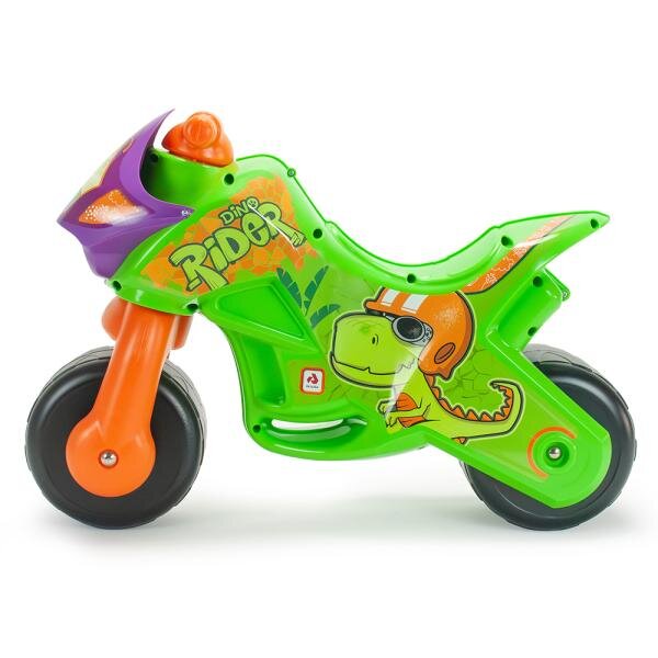 INJUSA Motocicleta pentru copii Twin Dino 18 luni+ roti late din plastic greutate admisa 30 kg