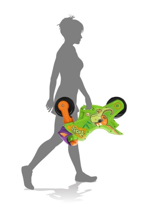 INJUSA Motocicleta pentru copii Twin Dino 18 luni+ roti late din plastic greutate admisa 30 kg