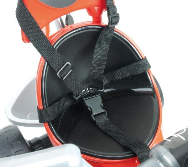 INJUSA Tricicleta evolutiva pentru copii Body Special Red cu maner parental cadru din aluminiu suport picioare bara detasabila roti Eva cosulet geanta varsta 10 luni+