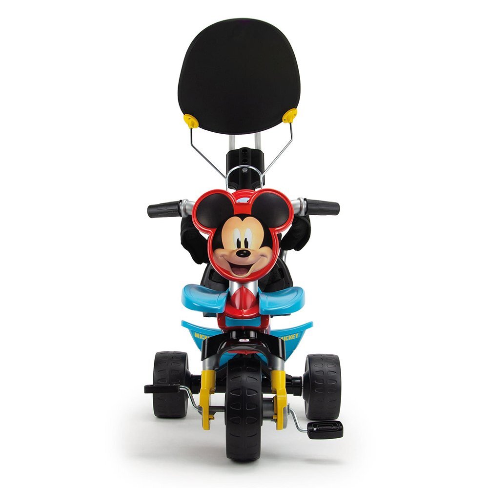 INJUSA Tricicleta evolutiva pentru copii licenta Disney Mickey Mouse cu maner parental anvelope EVA 10 luni-3 ani Multicolor