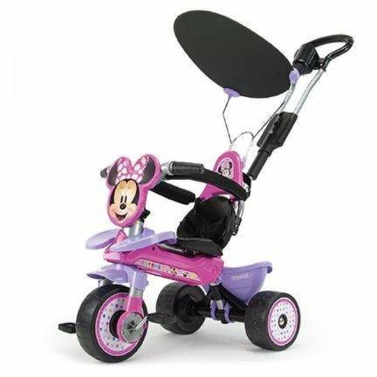 INJUSA Tricicleta evolutiva pentru copii licenta Disney Minnie Mouse cu maner parental anvelope EVA 10 luni-3 ani