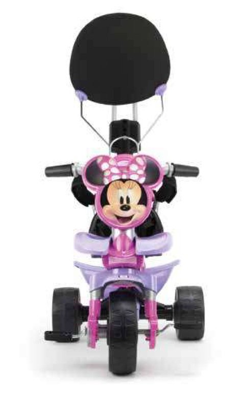 INJUSA Tricicleta evolutiva pentru copii licenta Disney Minnie Mouse cu maner parental anvelope EVA 10 luni-3 ani