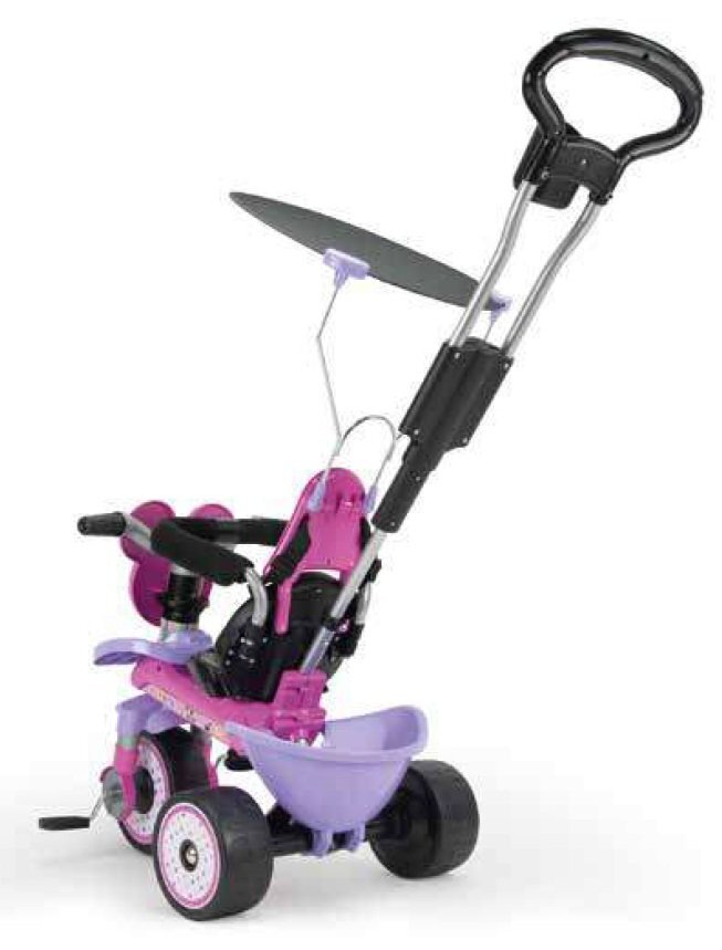 INJUSA Tricicleta evolutiva pentru copii licenta Disney Minnie Mouse cu maner parental anvelope EVA 10 luni-3 ani