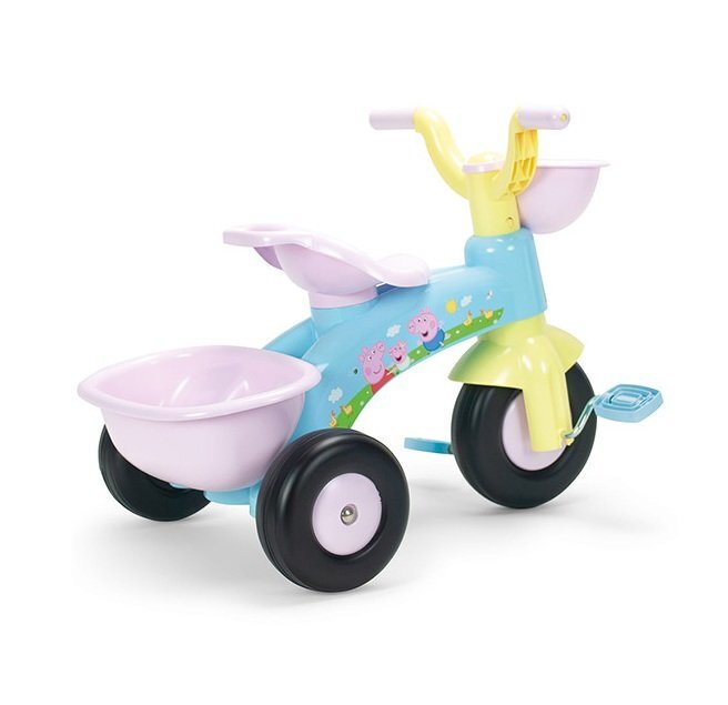 INJUSA Tricicleta pentru copii Peppa Pig cu pedale 62x42x46 cm greutate admisa 25 kg 1-3 ani