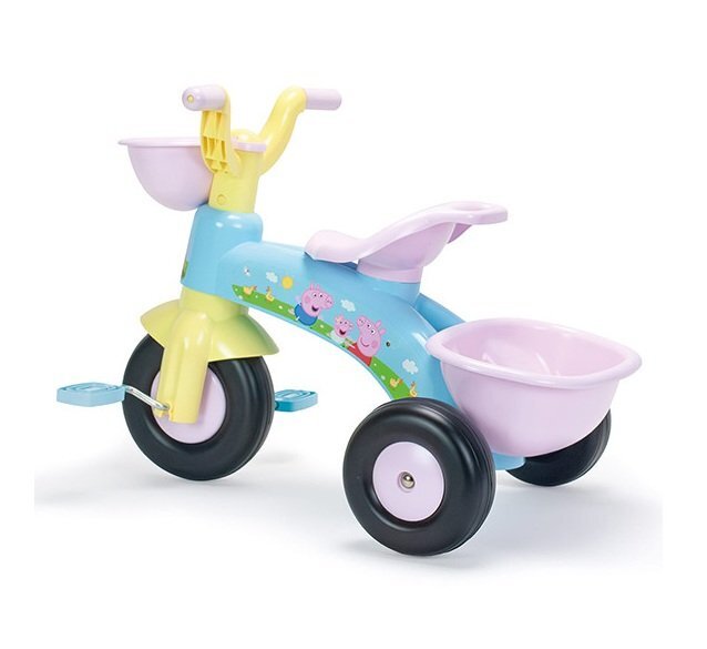 INJUSA Tricicleta pentru copii Peppa Pig cu pedale 62x42x46 cm greutate admisa 25 kg 1-3 ani