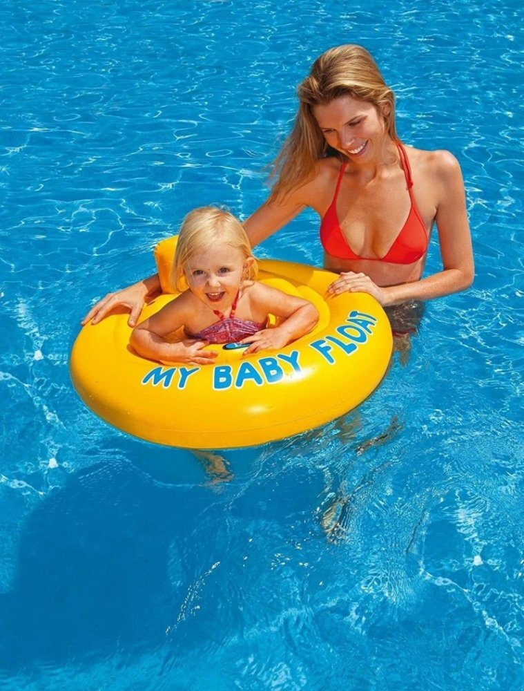 INTEX Colac gonflabil pentru inot bebelusi My Baby Float 70 cm Galben