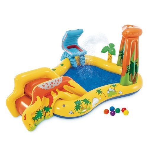 INTEX Loc de joaca 5 in 1 pentru copii Mini Aqua Park gonflabil acvatic pentru gradina dimensiune 249 x 191 x 109 cm