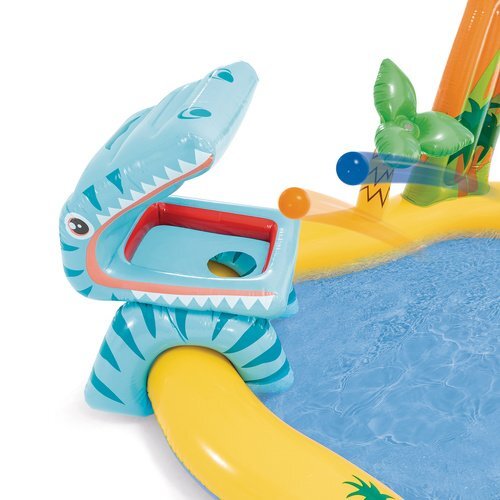 INTEX Loc de joaca 5 in 1 pentru copii Mini Aqua Park gonflabil acvatic pentru gradina dimensiune 249 x 191 x 109 cm