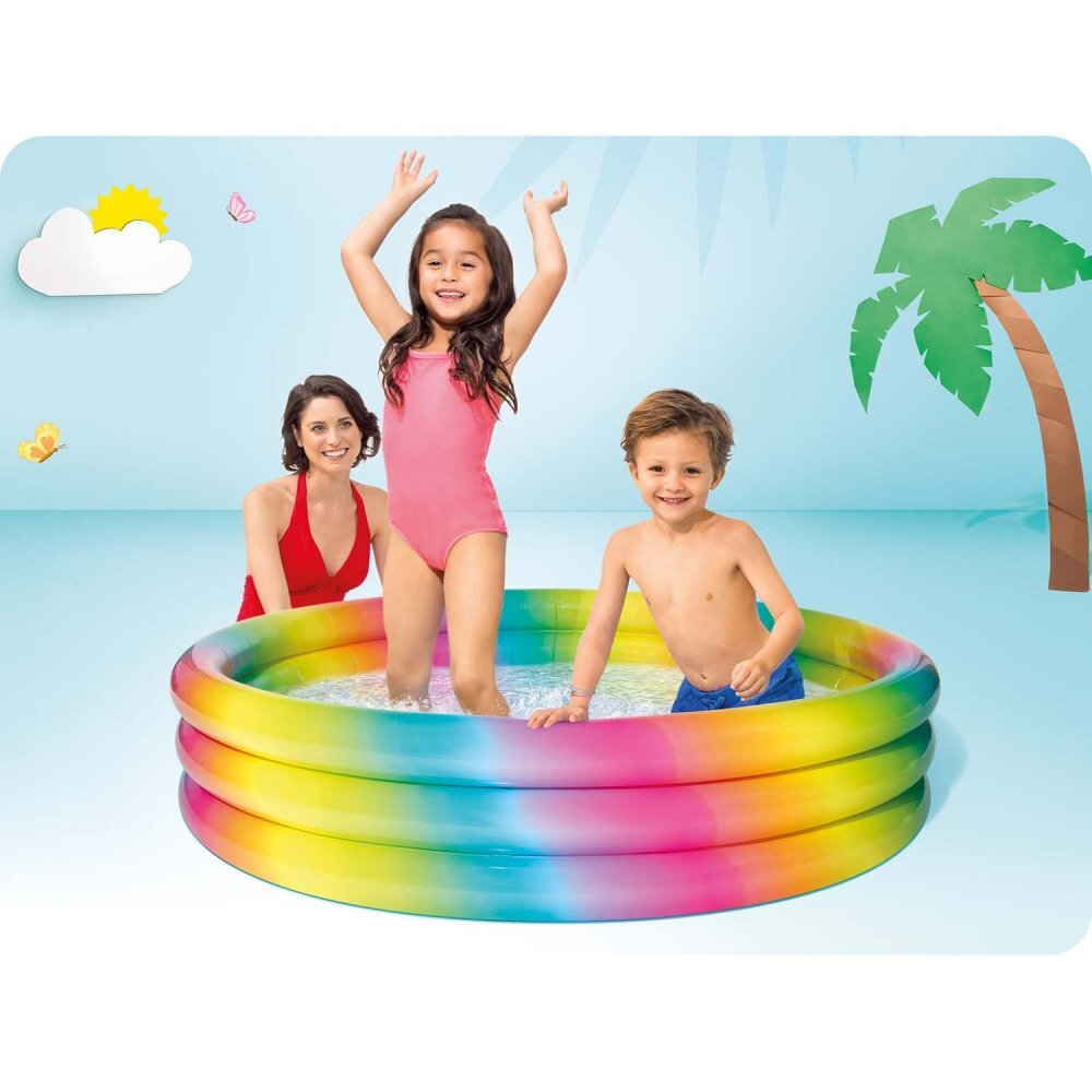 INTEX Piscina gonflabila multicolor pentru copii Rainbow 330 litri 147 x 33 cm