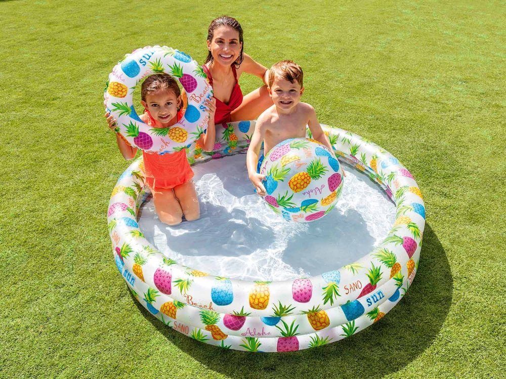 INTEX Set piscina gonflabila cu minge si colac incluse Beach Sun