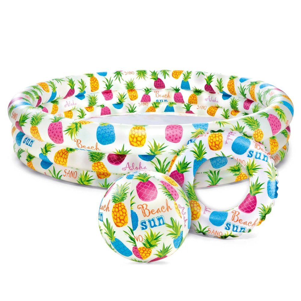 INTEX Set piscina gonflabila cu minge si colac incluse Beach Sun