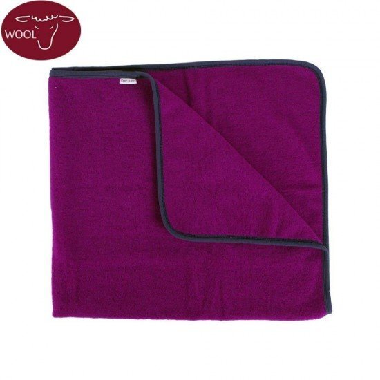 Iobio Popolini Paturica din lana merinos organica wool fleece 90x70 cm Iobio Viola